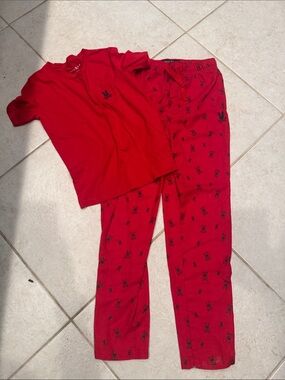 Bad Bunny Kids Red Pajama Set size large